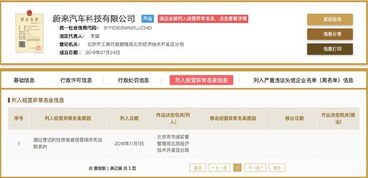蔚來汽車科技被列入經營異常目錄，成立不足四月引關注